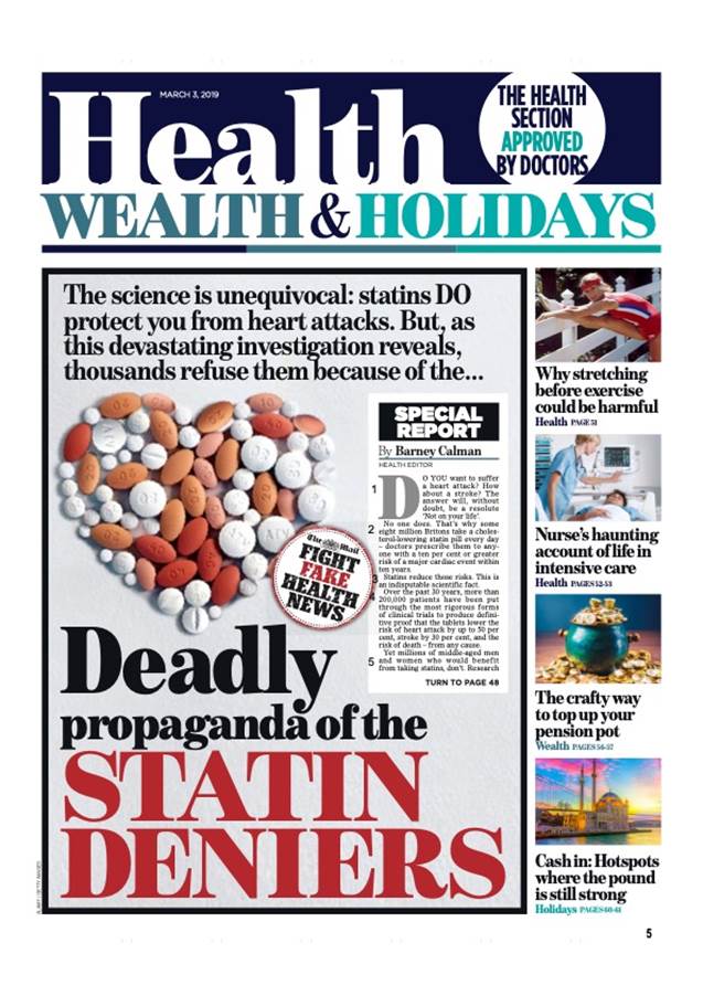 A newspaper with a heart shaped image of pills

Description automatically generated