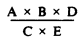 Formula - (A multiply by B multiply by D) divide by (C multiply by E)