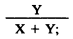 Formula - Y divided by (X plus Y)