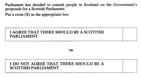 FORM OF FIRST BALLOT PAPER