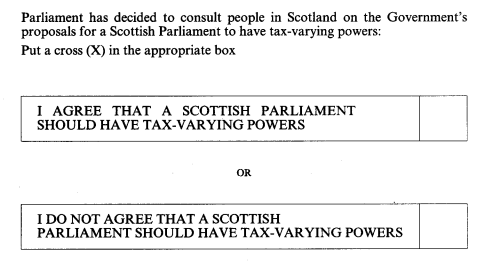 FORM OF SECOND BALLOT PAPER